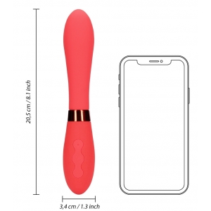 Vibromasseur SMOOTH LINE de Loveline 11 x 3.4 cm Rouge
