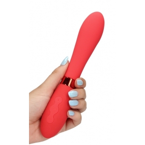 Vibromasseur SMOOTH LINE de Loveline 11 x 3.4 cm Rouge