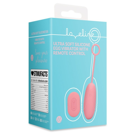 Oeuf vibrant sans fil EGG SOFT VIBRATOR Loveline 8 cm Rose