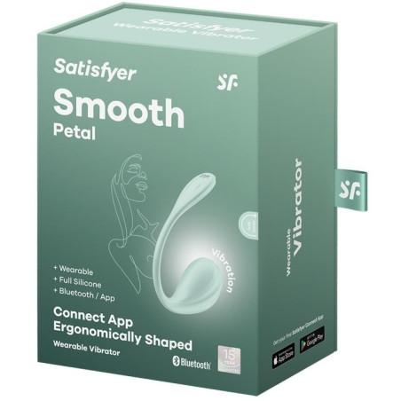 Vibromasseur Connecté Point G SMOOTH PETAL 8.5 x 3.8cm Vert