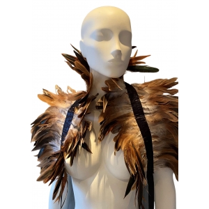 Couvre-Épaules PLUMES Beige-Marron Kinky
