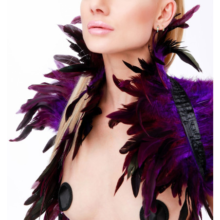 Couvre-Épaules PLUMES Violet