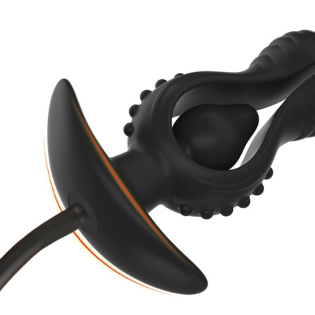 Plug Gonflable FLOWER 9 x 4.8cm Noir