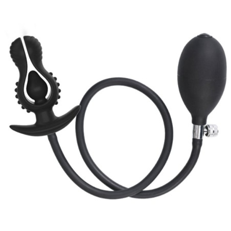Plug Gonflable FLOWER 9 x 4.8cm Noir