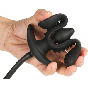 Plug Gonflable FLOWER 9 x 4.8cm Noir