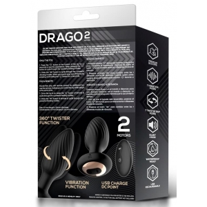 Plug vibrant et rotatif DRAGO 8 x 3.4 cm de Intoyou