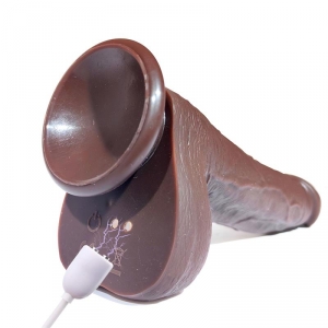 Gode vibrant Va-et-vient SEVERO Centauro de 18 x 4 cm Marron