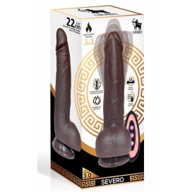 Gode vibrant Va-et-vient SEVERO Centauro de 18 x 4 cm Marron 2