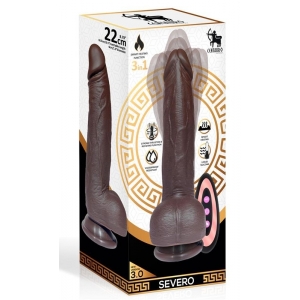 Gode vibrant Va-et-vient SEVERO Centauro de 18 x 4 cm Marron