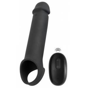 Gaine de pénis vibrante EXTENSION 19 cm 10 Vibrations