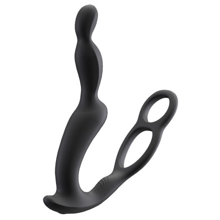 Stimulateur Prostatique Vibrant Double Anneau 16.5 x 2.8cm