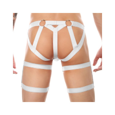 String avec bandes élastiques CLELIO Blanc