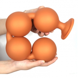 Boules anales BULBY BUTT XXXL de 45 x 8.7 cm Orange 2
