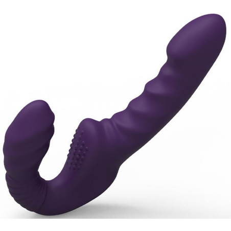 Gode Ceinture sans harnais vibrant BEAUTYPURP 13 x 3.8cm