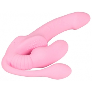 Gode Ceinture sans harnais vibrant TRIPLEASURE 12 x 3.5cm