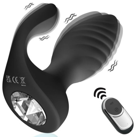 Plug Bijou Vibrant CURVED CONIK 8 x 3.5cm Noir