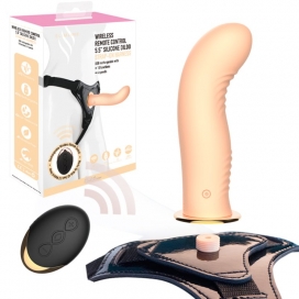 Gode Ceinture Vibrant JERRIE 14 x 3.7cm Rose Saumon Doré 2