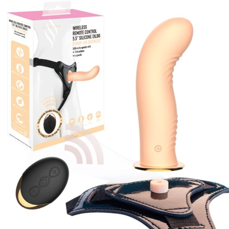 Gode Ceinture Vibrant JERRIE 14 x 3.7cm Rose Saumon Doré