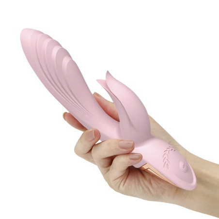 Vibro Rabbit TWIST VIBE 12 x 3.4cm Rose Doré