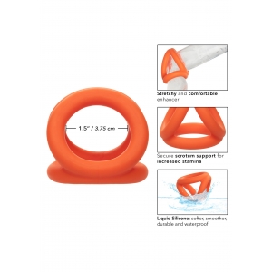 Ballstretcher en silicone ALPHA TRI-RING Orange de 38mm