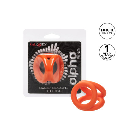 Ballstretcher en silicone ALPHA TRI-RING Orange de 38mm