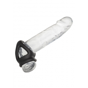 Ballstretcher en silicone ALPHA DUAL Noir de 37 mm