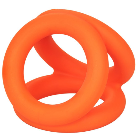 Ballstretcher en silicone ALPHA TRI-RING Orange de 38mm