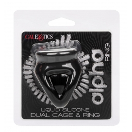 Ballstretcher en silicone ALPHA DUAL Noir de 37 mm 2