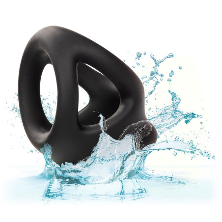 Ballstretcher en silicone ALPHA DUAL Noir de 37 mm