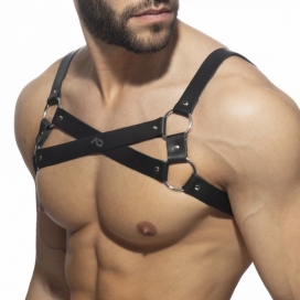 Harnais en cuir X-CROSS de AD Fetish
