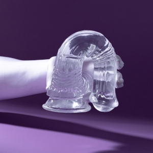 Gode Horse Transparent WHISPY XL 19 x 5.5cm Stries