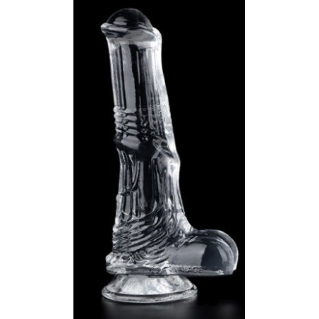 Gode Horse Transparent WHISPY XL 19 x 5.5cm Stries