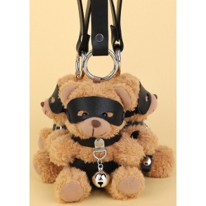 Ours Peluche Porte-Clés BEARI BELL Noir marron
