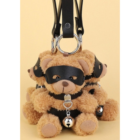Ours Peluche Porte-Clés BEARI BELL Noir marron