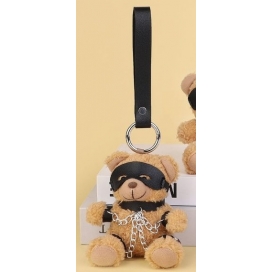 Ours Peluche Porte-Clés BEARI CHAIN Noir Marron 2