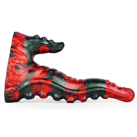 Gode Fantasy BUKOLIX 16 x 5cm Noir et Rouge Veiné