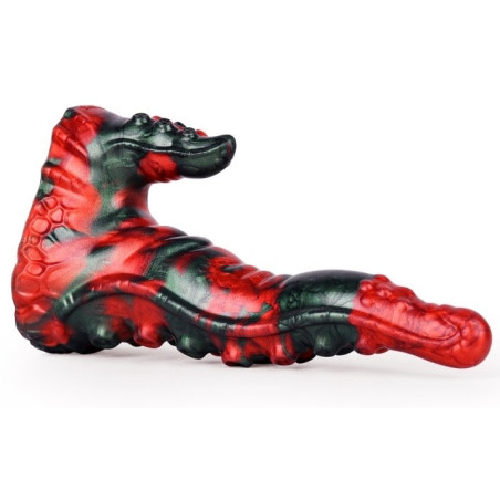 Gode Fantasy BUKOLIX 16 x 5cm Noir et Rouge Veiné