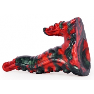 Gode Fantasy BUKOLIX 16 x 5cm Noir et Rouge Veiné