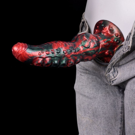 Gode Fantasy GAKARIX 20 x 5.5cm Noir et Rouge Mat