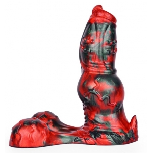 Gode Fantasy EKURIX 17 x 7.5cm Noir et Rouge Mat