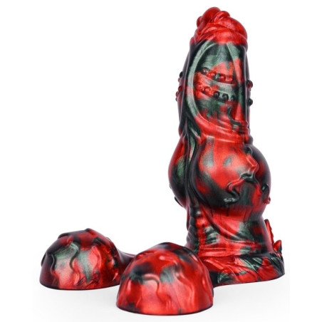 Gode Fantasy EKURIX 17 x 7.5cm Noir et Rouge Mat
