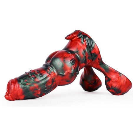 Gode Fantasy EKURIX 17 x 7.5cm Noir et Rouge Mat