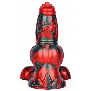 Gode Fantasy EKURIX 17 x 7.5cm Noir et Rouge Mat