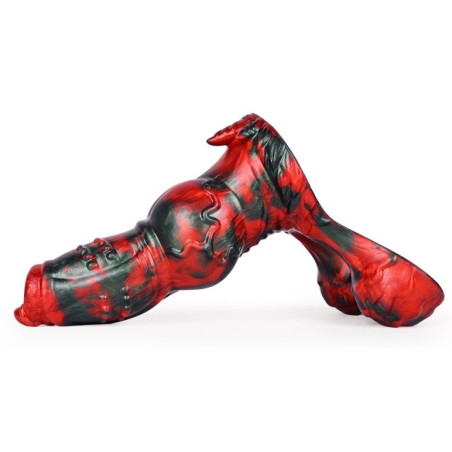 Gode Fantasy EKURIX 17 x 7.5cm Noir et Rouge Mat
