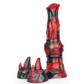 Gode Fantasy JOFORTIX 23 x 7cm Noir et Rouge Mat