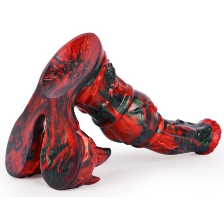 Gode Fantasy JOFORTIX 23 x 7cm Noir et Rouge Mat