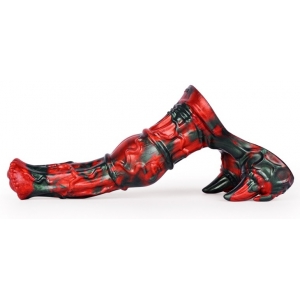 Gode Fantasy JOFORTIX 23 x 7cm Noir et Rouge Mat
