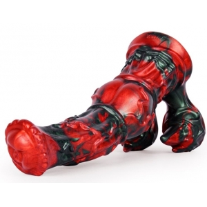 Gode Fantasy JOFORTIX 23 x 7cm Noir et Rouge Mat