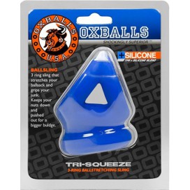 Ballstretcher Oxballs Bleu Tri Squeeze en TPR silicone 2