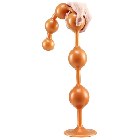 Boules anales Silicone SOMASS XL Orange de 58 cm